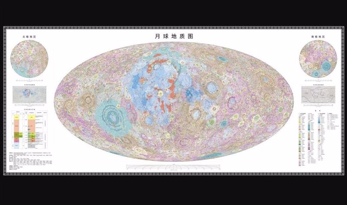 Mapa geológico chino de la Luna