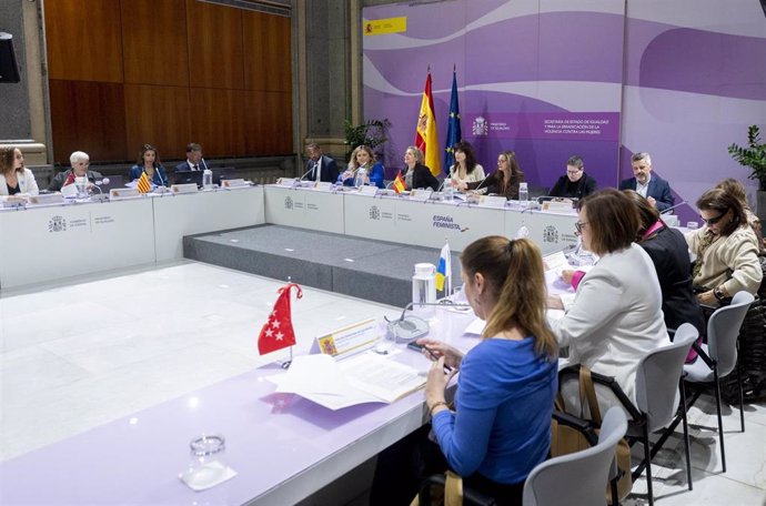 Vista general de la Conferencia Sectorial de Igualdad presidida por la ministra de Igualdad, en la sede del Ministerio, a 29 de abril de 2024, en Madrid (España).