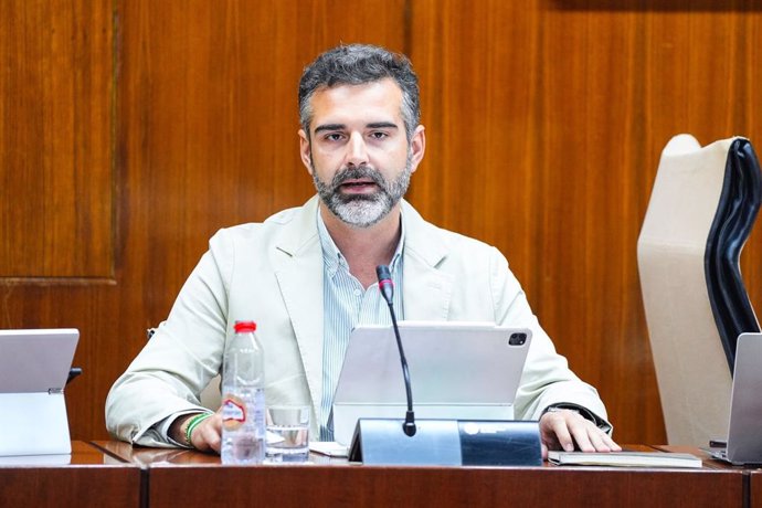 El consejero de Sostenibilidad, Medio Ambiente y Economía Azul, Ramón Fernández-Pacheco, en comisión parlamentaria.