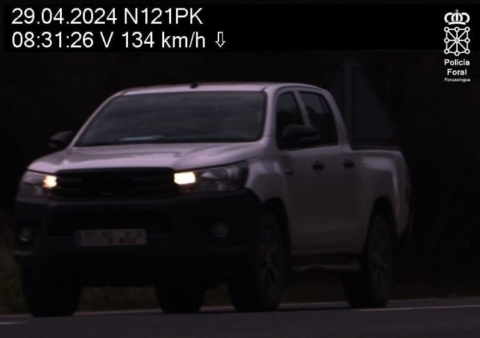 Imagen del vehículo interceptado