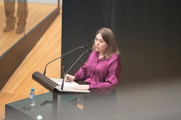 Archivo - La Consejera de Cultura, Turismo y Deporte de la Comunidad de Madrid, Marta Rivera de la Cruz, durante un pleno en el Ayuntamiento de Madrid