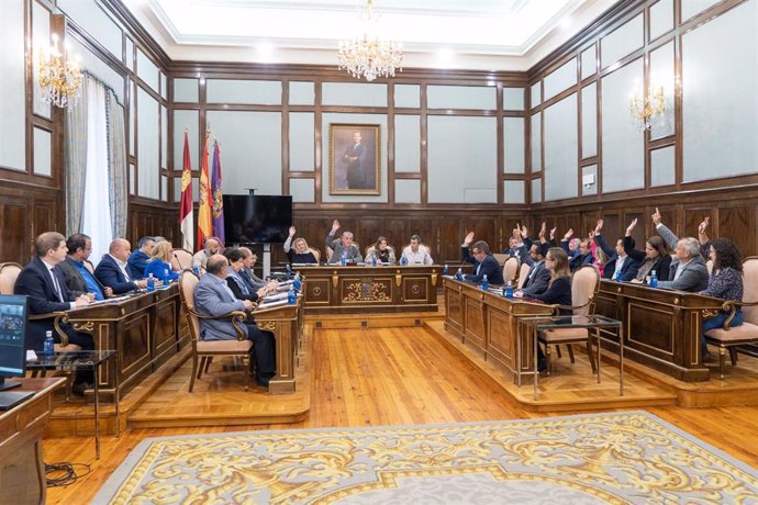 Pleno en la Diputación de Guadalajara.
