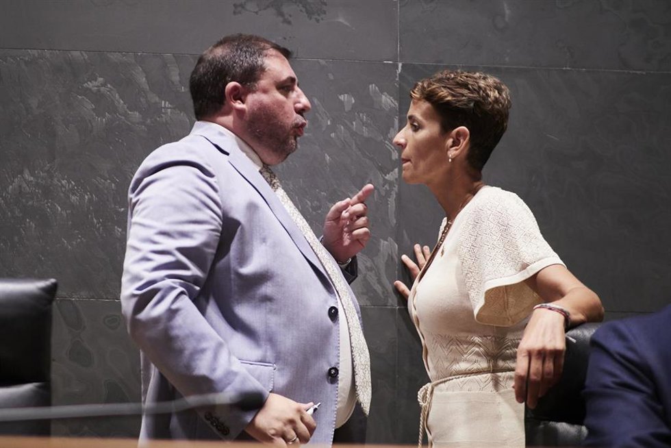 Archivo - Unai Hualde y María Chivite.