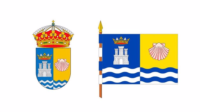 Escudo y  bandera de Hervías