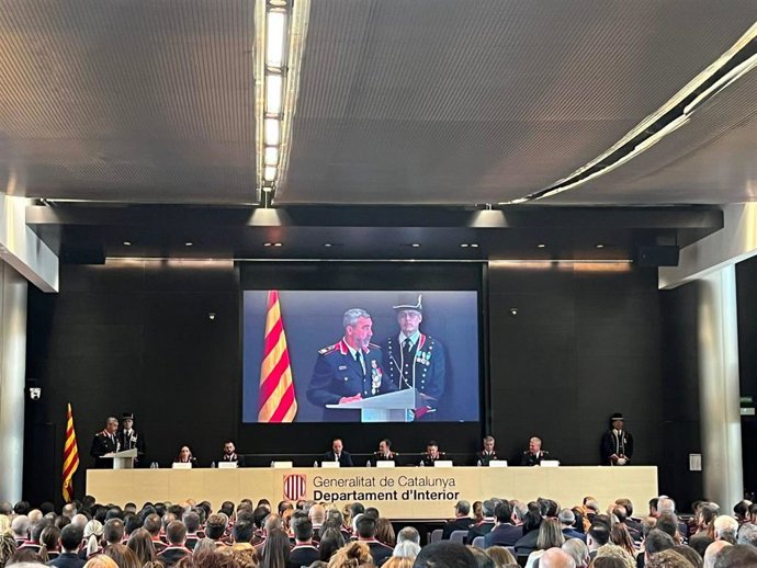 Imagen del jefe de la Comisaría General de Investigación Criminal (CGIC), Ramon Chacón, durante el acto de las Esquadres