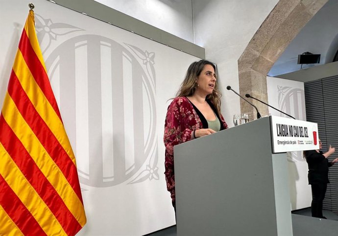 La portavoz del Govern, Patrícia Plaja, en rueda de prensa posterior al Consell Executiu