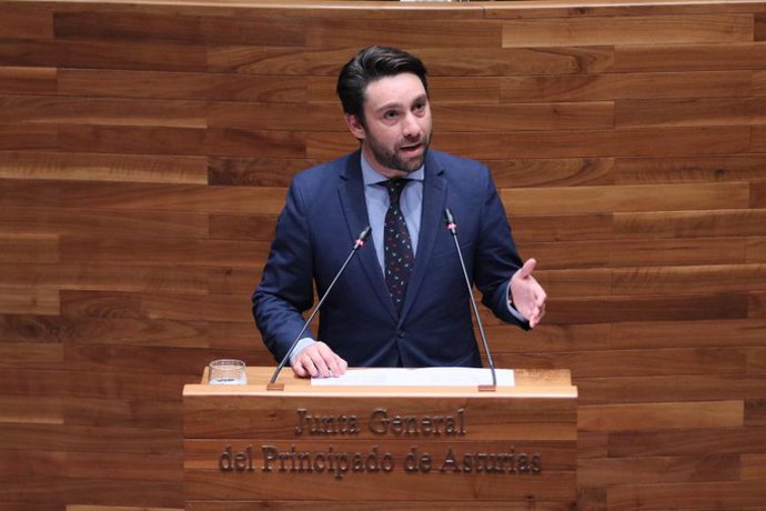 El diputado del PP de Asturias Andrés Ruiz en la JGPA.