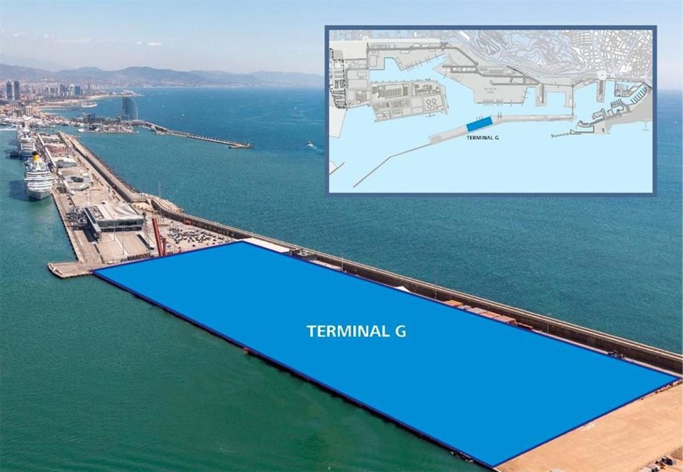 Espacio donde el Puerto de Barcelona prevé ubicar la Terminal G