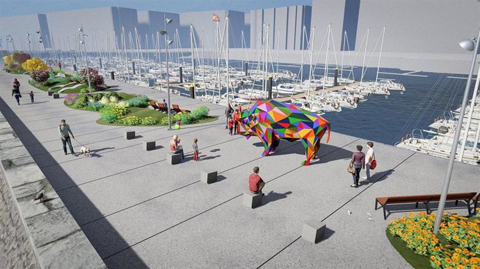 Archivo - Infografía del proyecto propuesto por el PP en la campaña electoral de 2019 para la dársena de Molnedo