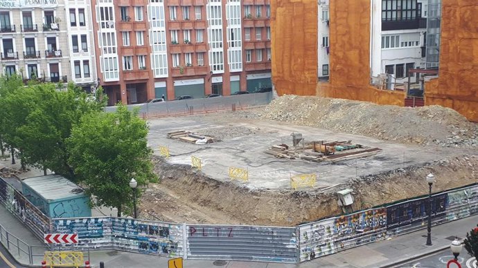 Parcela donde está previsto edificar una clínica de Mutualia, en Bilbao