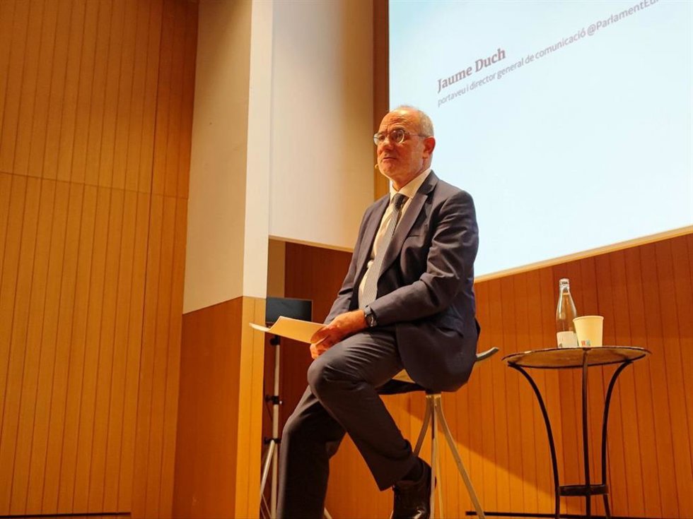 El portavoz del Parlamento Europeo, Jaume Duch, en un acto en el Ateneu Barcelons, el 30 de abril de 2024.