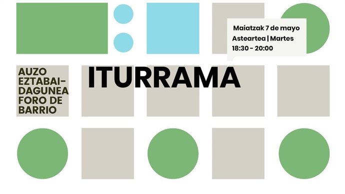 Cartel de Foro de Barrio de Iturrama.