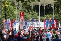 UGT i CCOO es manifesten aquest dimecres a més de 70 ciutats espanyoles per la plena ocupació