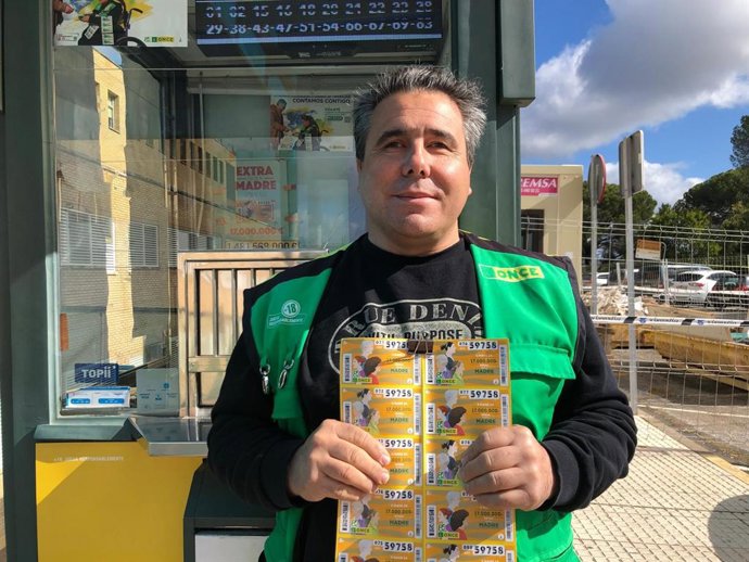 El vendedor de la ONCE David Nogales.