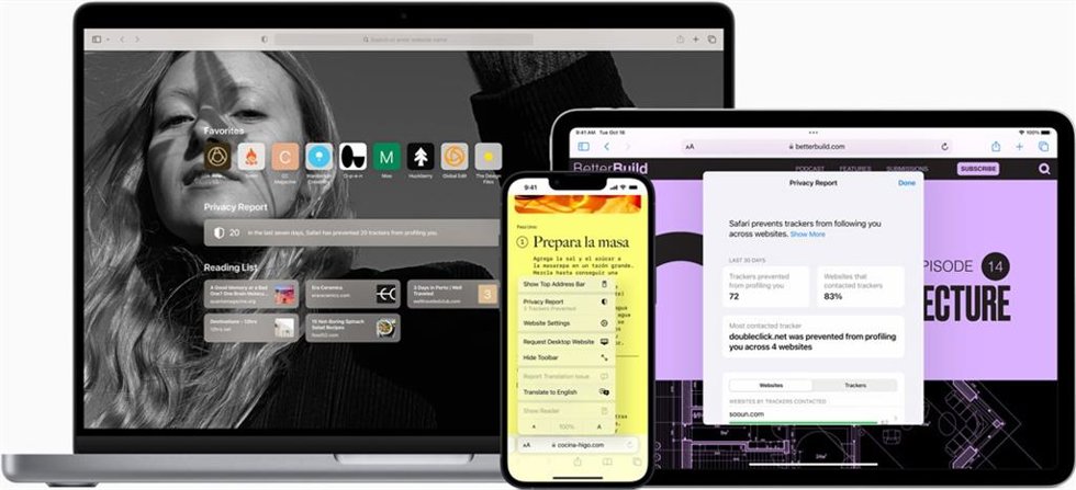 Archivo - Muestra del navegador Safari en distintos dispositivos.