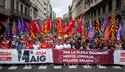 Comença a Barcelona la manifestació del Dia dels Treballadors