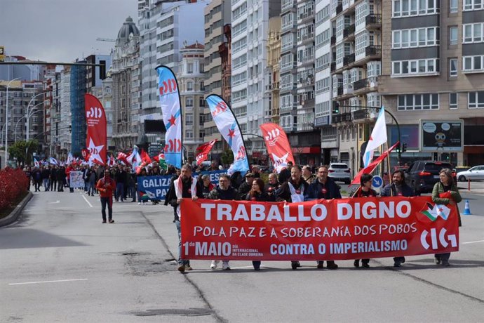 Manifestación en el Primero de Mayo convocada por la CIG