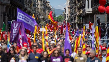 10.000 manifestants a Barcelona segons UGT i CCOO, 5.000 segons la Urbana