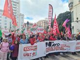 Foto: CCOO y UGT cifran en más de 8.000 los asistentes a su manifestación por el 1 de mayo en Málaga