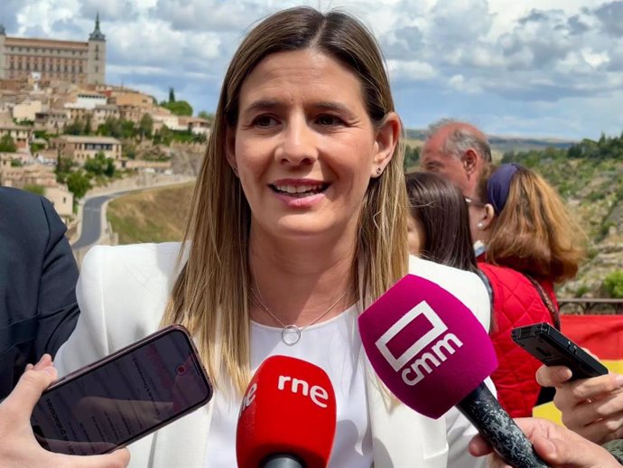 La secretaria regional del PP, Carolina Agudo, en la Romería del Valle de Toledo.