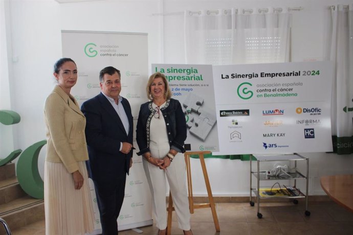 Un momento de la presentación del encuentro empresarial organizado por AECC Benalmádena sobre la responsabilidad social corporativa.