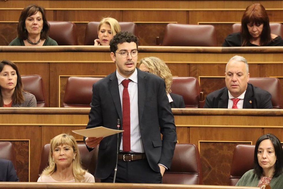 El diputado del PSOE Pepe Mercadal interviene en el Congreso.