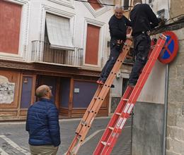 Imagen de la instalación de las cámaras de seguridad