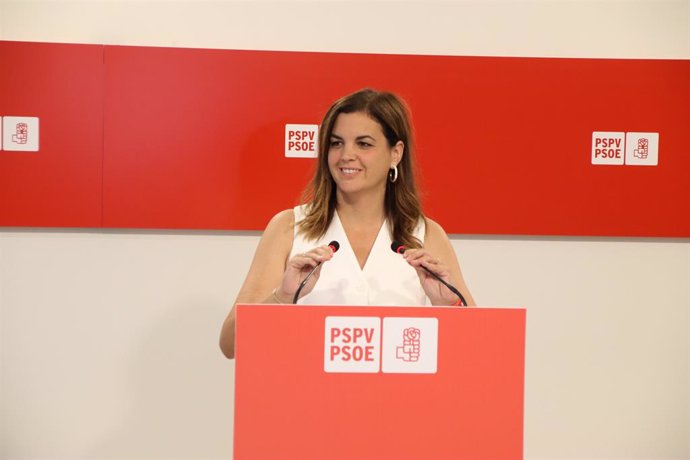Archivo - La portavoz del PSPV-PSOE en el Ayuntamiento de València, Sandra Gómez.