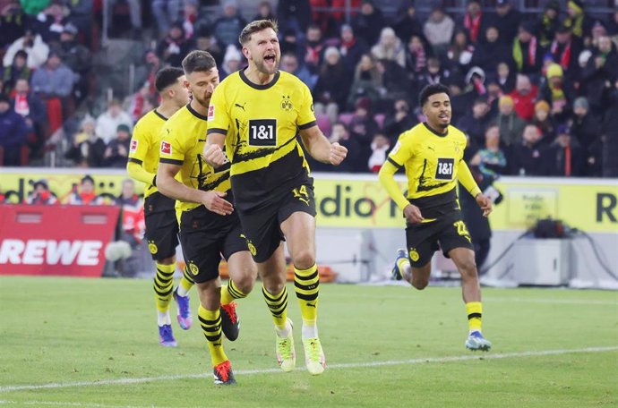 Archivo - Niclas Füllkrug celebra un gol con el Borussia Dortmund.