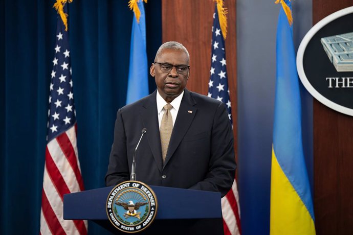 April 26, 2024, Washington, Dc, United States of America: U.S. Defense Secretary Lloyd Austin listens to a question during a press conference following the meeting of the Ukraine Defense Contact Group at the Pentagon, April 26, 2024, in Washington, D.C. A