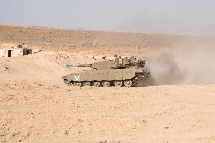 Vehículo militar de Israel durante un entrenamiento