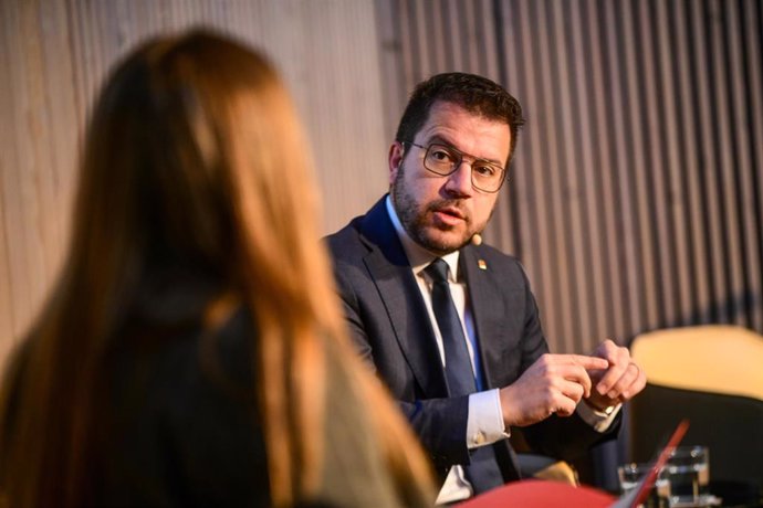 El presidente de la Generalitat y candidato de ERC a la reelección, Pere Aragonès.