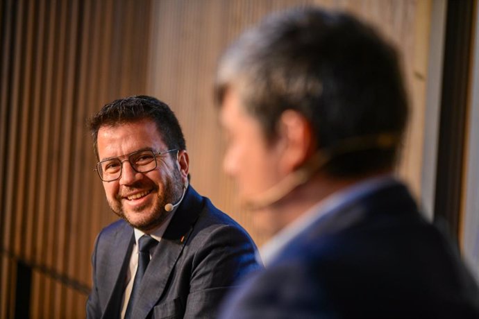 El president de la Generalitat i candidat a la reelecció, Pere Aragonès