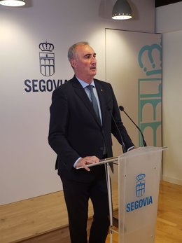 El alcalde de Segovia, José Mazarías, tras la Junta de Gobierno local