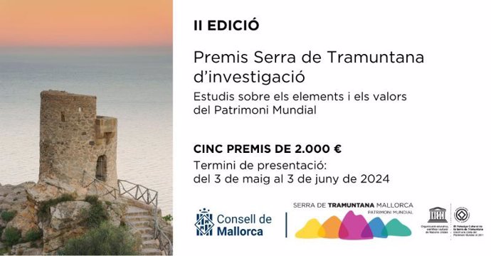 Convocatoria de los II Premios Serra de Tramuntana de Investigación.