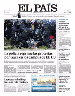 Portada de El País del 3 de mayo de 2024
