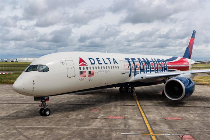 Delta presenta un avión con una librea especial en honor al equipo de Estados Unidos para los JJOO
