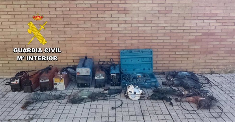 Maquinaria sustrada y ahora recuperada