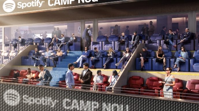 Render de cómo quedaría una VVIP Suite o Box en el nuevo Spotift Camp Nou