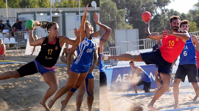 Las selecciones españolas femenina y masculina de balonmano playa conocen sus rivales en el Mundial