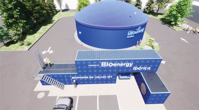 Modelo de planta de biogás de la compañía Bioengergy Ibérica.