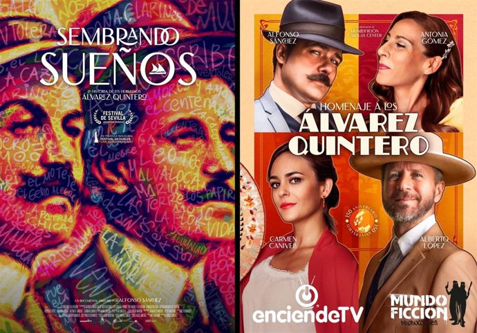 Carteles de 'Sembrando sueños' y 'Homenaje a los Álvarez Quintero'.