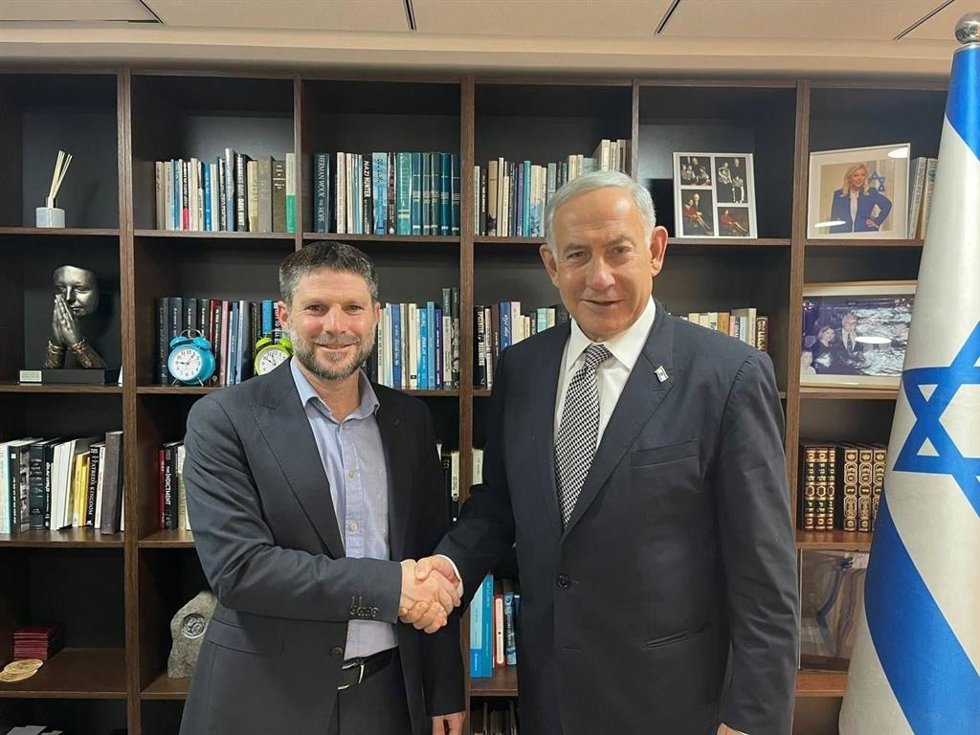 Archivo - Bezalel Smotrich y Benjamin Netanyahu.