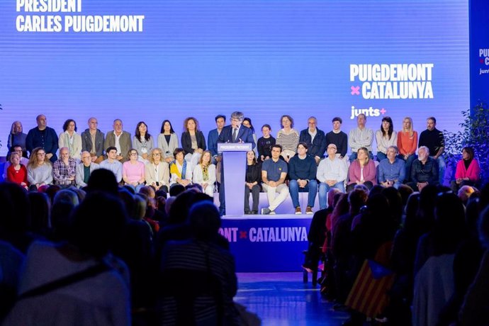 Acto de Junts+ con Puigdemont en Argelès-sur-mer (Francia) este viernes