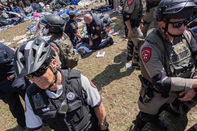 Detencions en la Universitat de Texas durant les manifestacions propalestinas