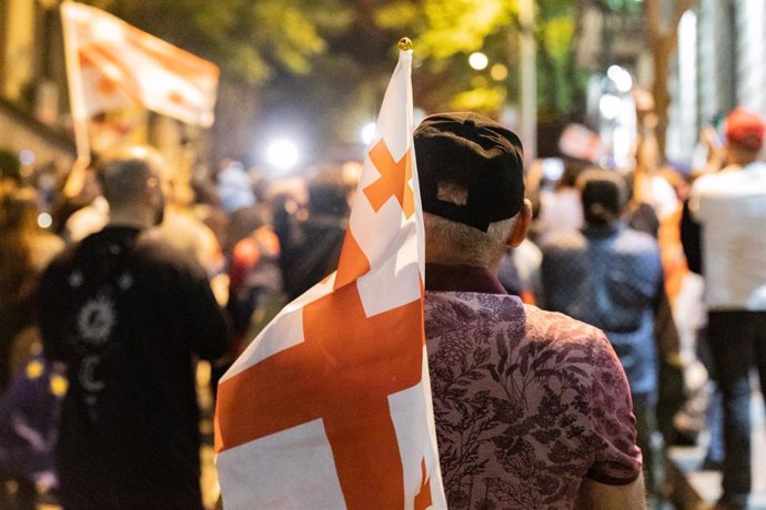 Protestas contra la ley de agentes extranjeros de Georgia.  