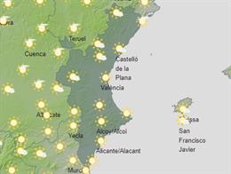 Predicción del tiempo para este sábado 4 de mayo de 2024 en la Comunitat Valenciana