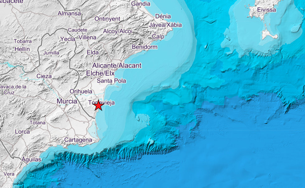 Seísmo de 2,2 grados en Torrevieja (Alicante)