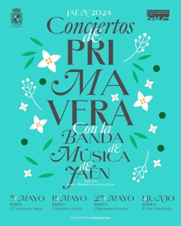 Cartel de los 'Conciertos de Primavera' de Jaén capital.