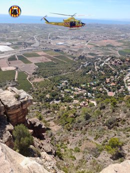 Herido un hombre al caer desde una altura de 50 metros en la cumbre del Monte Picayo, en Sagunt (Valencia)